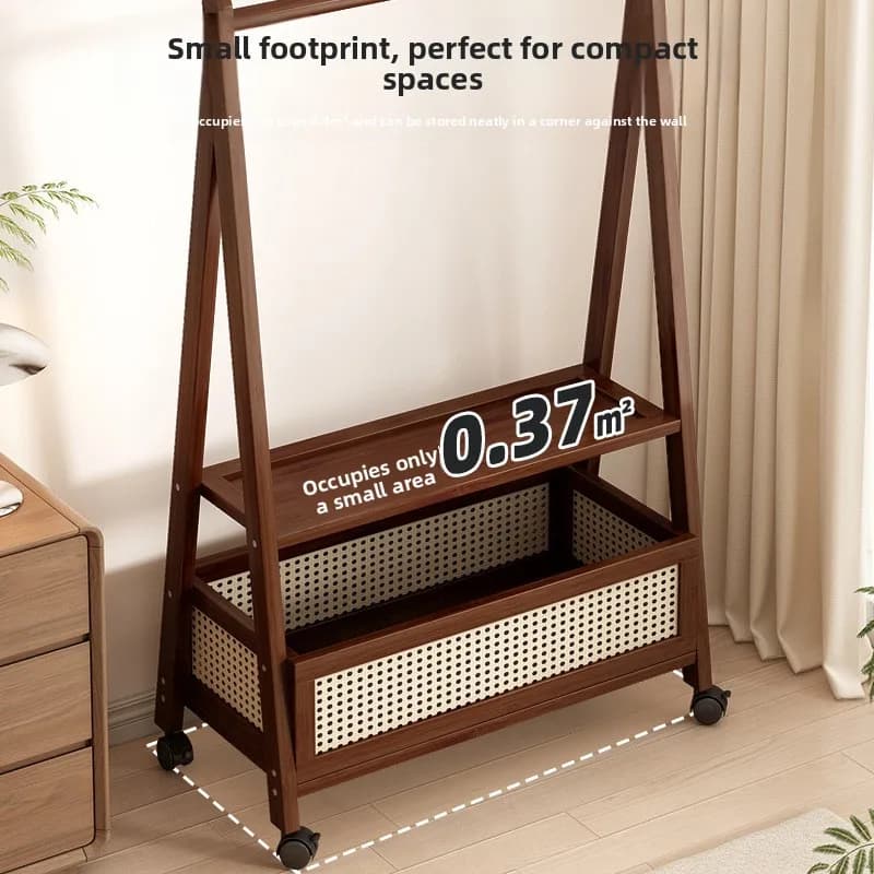 Robust floor-to-ceiling furniture hanger for bedroom, simple storage rack for home, small storage rack for indoor clothes