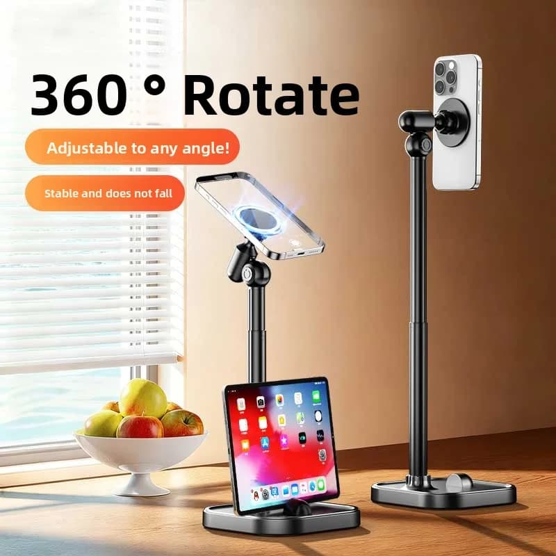 Supporto magnetico da scrivania per telefono, multifunzionale, telescopico e regolabile, ideale per live streaming, ufficio, dormitorio e gadget per il binge-watching.