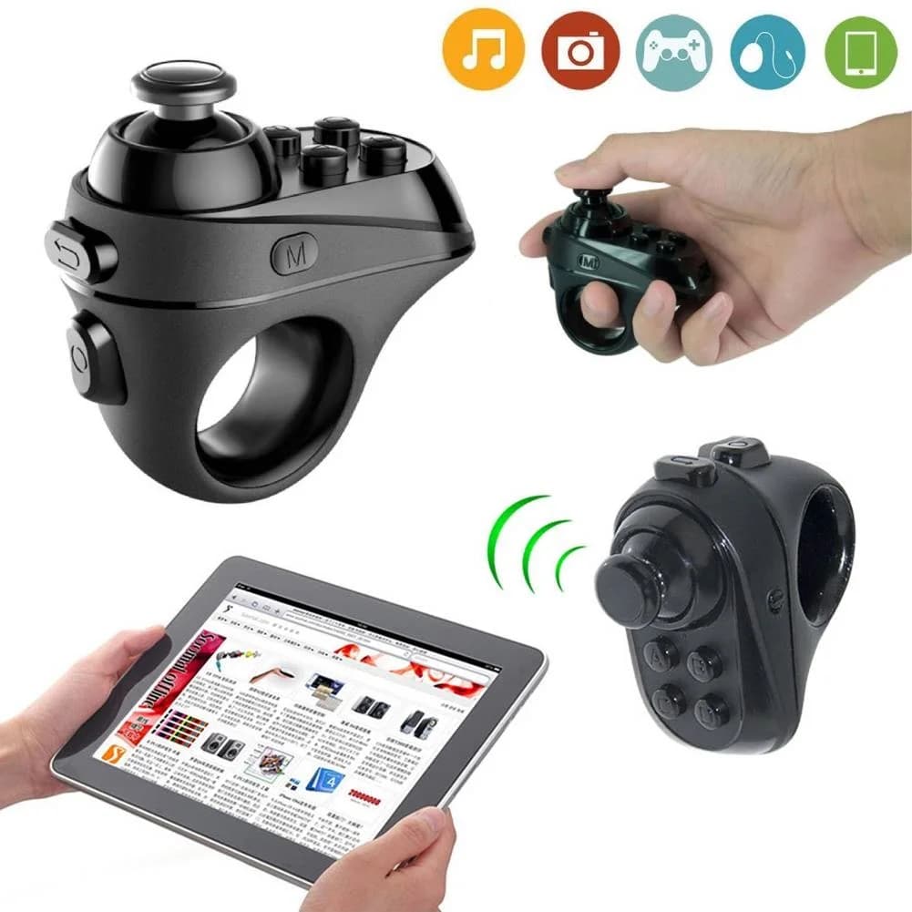 R1 Mini Ring Bluetooth4.0 Controller di gioco remoto wireless ricaricabile VR Joystick Gamepad per iPhone Android Phone Cuffie VR