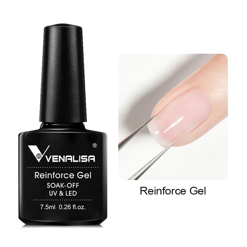 VENALISA Rinforza lo smalto gel per unghie a base spessa Temperato Nowipe Semi permanente Gellack 7.5ml Soak off Vernice gel organico UV LED