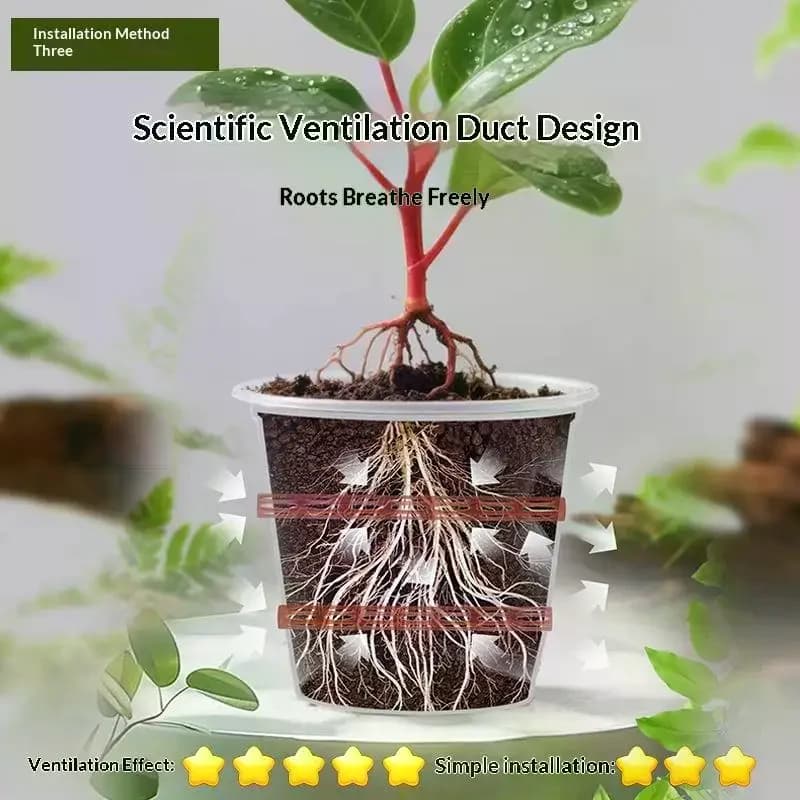 5/10/20 Pezzi Tubo di Drenaggio e Ventilazione per Vasi, Tubo di Circolazione dell'Aria per Radici delle Piante, Previene la Marciume, Tubi Ausiliari per Fertilizzanti, Attrezzi da Giardino