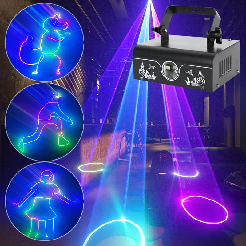 Animazione RGB Laser Beam Lines Stage Disco Light DJ Party Pattern proiettori scan DMX Dance Bar luci natalizie