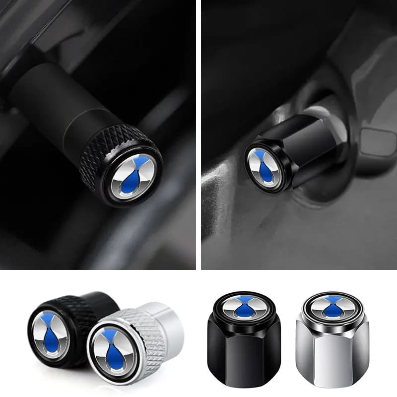 For BYD Denza B5 EV D9 DM-i N7 N8 N9 Z9 Z9GT 4Pcs Car Wheel Tire Valve Caps Aluminum Alloy Air Stem Dust Cover Car Accessories