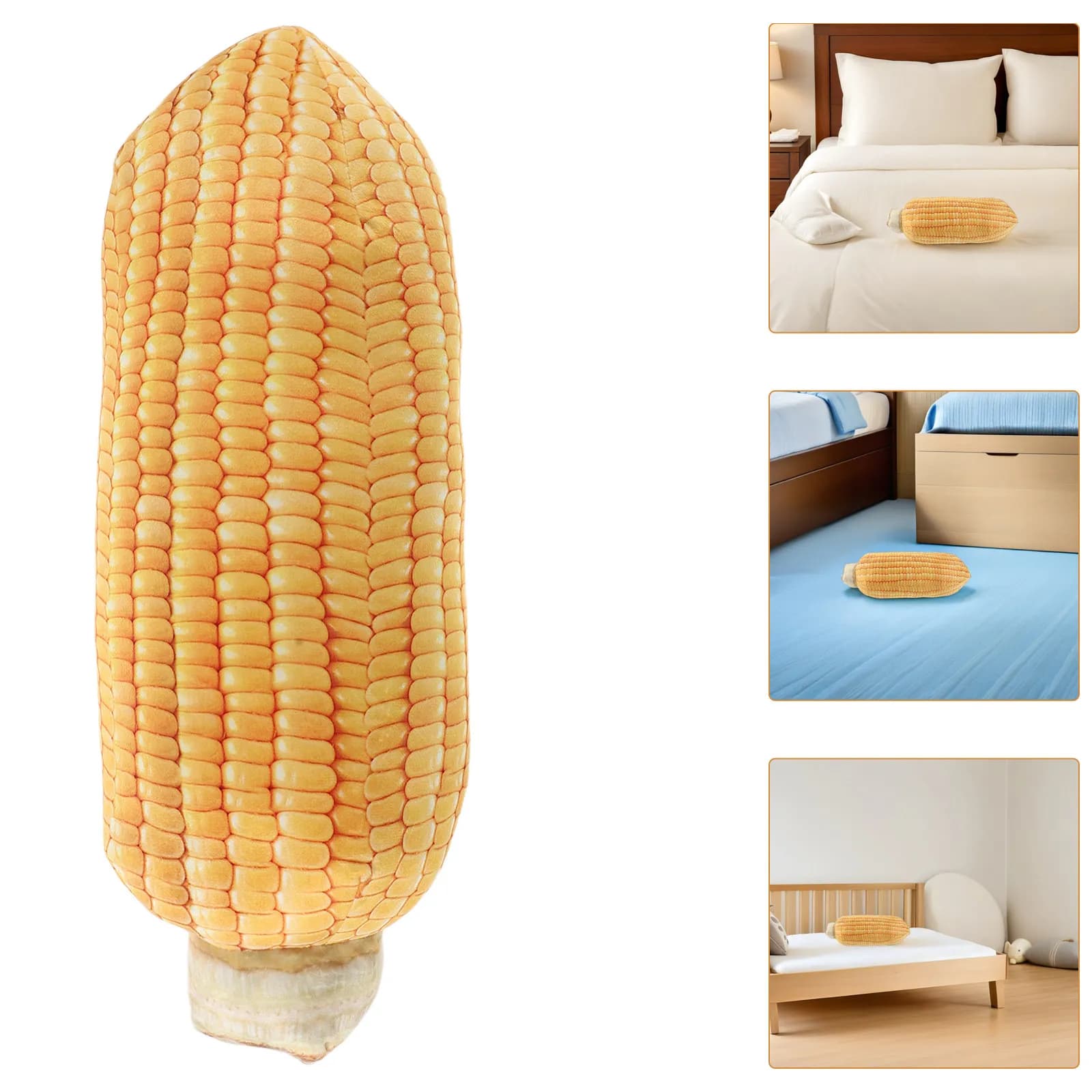 Corn Shaped Pillow Ultra Soft Comfortable Decorative Food Design Pillow for Living Room Bedroom Kids Play Area Stuffed Throw