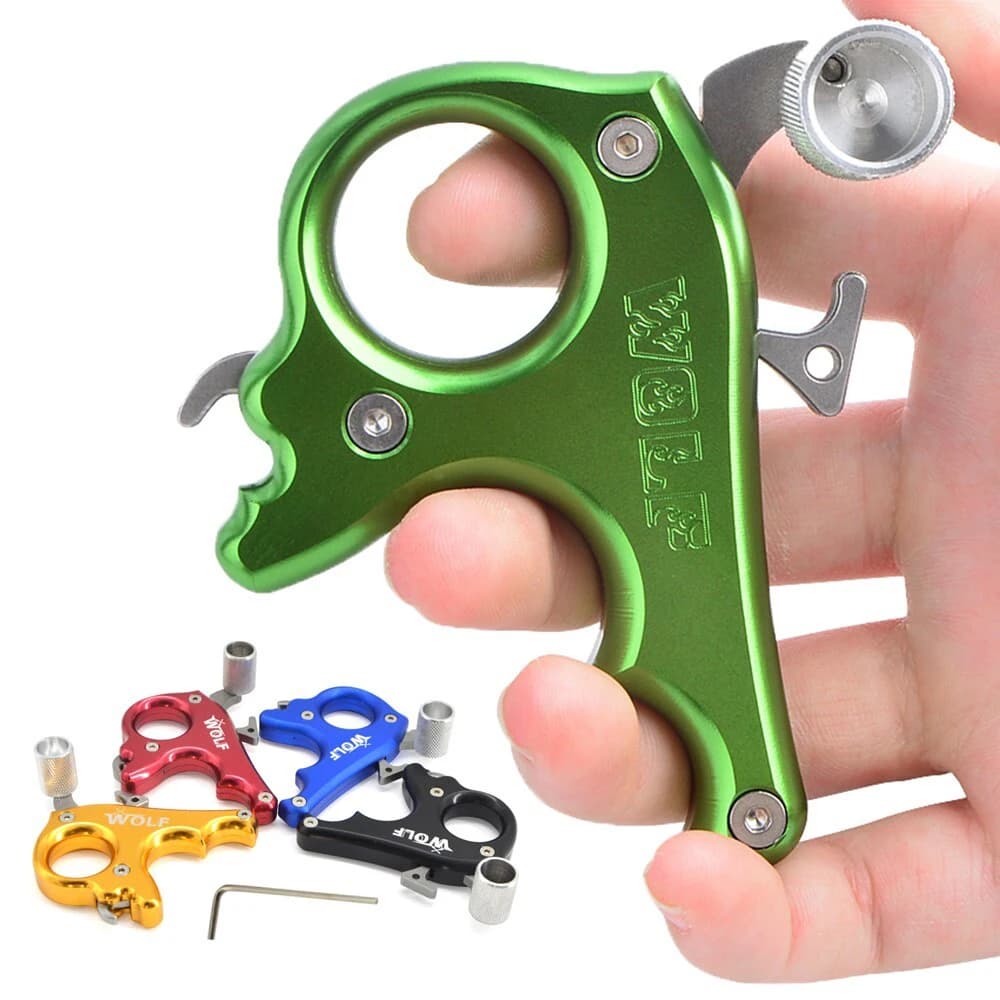 Arco composto Trigger di rilascio a 3 dita Calibro per pollice Rilascio mano sinistra/destra Arco regolabile Caccia Tiro con l'arco Bersaglio