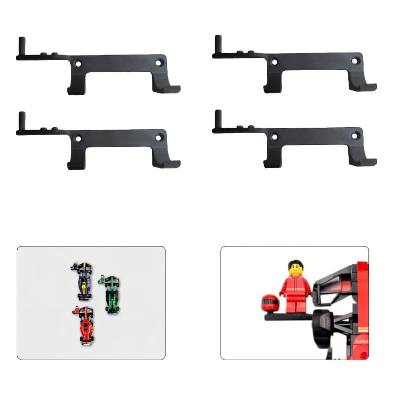 4 Pezzi Mensole Decorative a Muro per Modellini di Auto, Espositore per Serie di Modellini di Auto da Corsa F1 Speed Champion, Accessori per la Casa