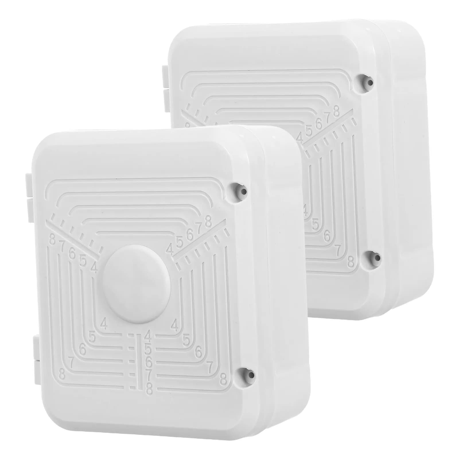 Scatola di giunzione per telecamere di sicurezza, 2 pezzi, in plastica bianca, per telecamere dome, impermeabile, per organizzare e nascondere i cavi