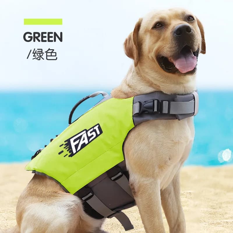 Giubbotto di salvataggio per cani di taglia grande e media Addestramento all'aperto Nuoto Sicurezza Giubbotto di salvataggio per animali domestici con cinghie regolabili Vestiti per cani estivi