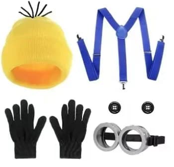 Minions Character Costume Hat Yellow Knit Cap Creative Cold Weather Hat Cosplay Minions Hat