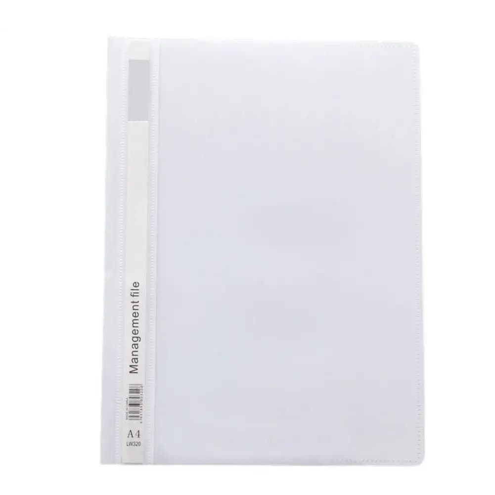 Transparent Cover Folders A4 Display Folders 12pcs A4 File Folders with Punch-hole Binders Movable Index Cards for Office