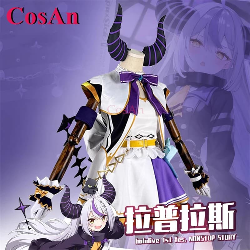 CosAn Anime VTuber Hololive La+ Darknesss Cosplay Costumes 1st Fes. NONSTOP STORY Uniform Dress Halloween Role Play Clothing New