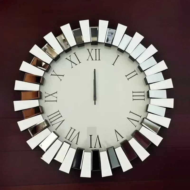 Slient Wall Clock Large Glass Wall Clock Modern Luxury Creative Hanging Clocks Living Room Aesthetic Decoration Accessories HQ6