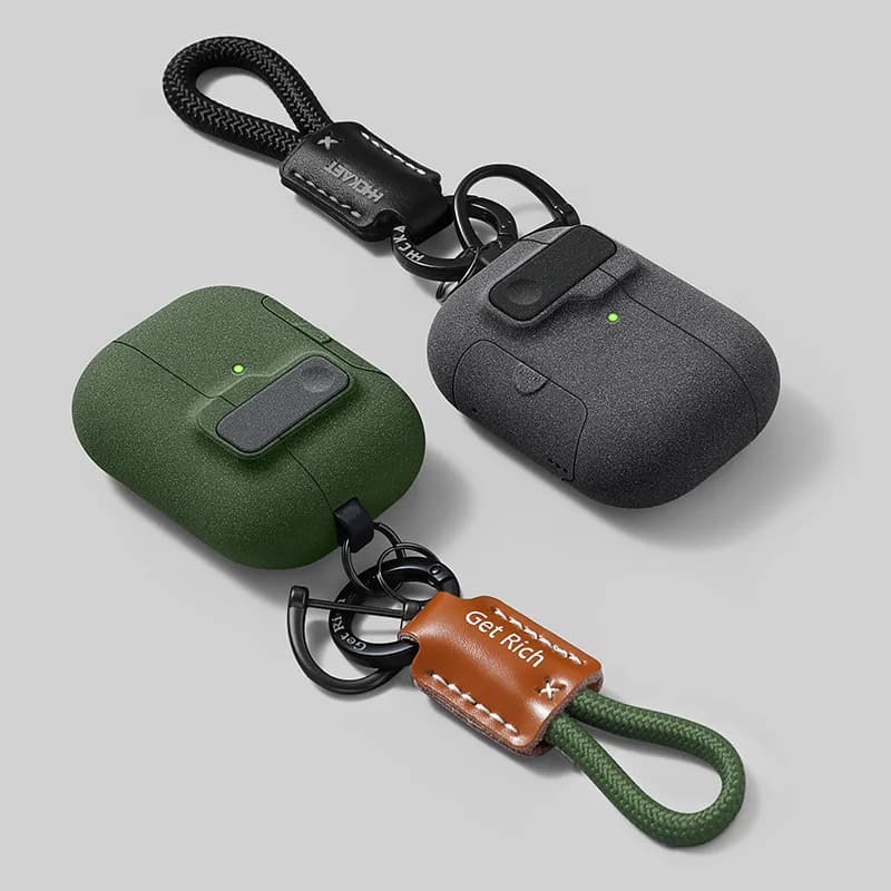 2025 Custodia per AirPods Pro 3 Custodie con serratura magnetica automatica Supporto per telefono Custodia per cuffie per AirPods Pro 2 4 3 2 Fundas con gancio