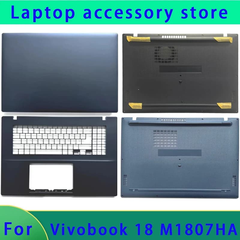 Suitable for Vivobook 18 M1807HA laptop LCD screen top cover, screen frame, palm rest, bottom shell, hinged keyboard ABCD Cover
