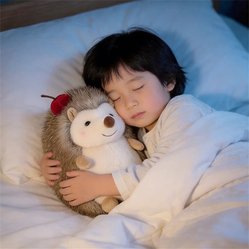 Peluche di riccio adorabile da 16/23 cm, pupazzo di peluche, compagno di sonno, decorazione per la stanza, simpatico regalo di compleanno per bambini