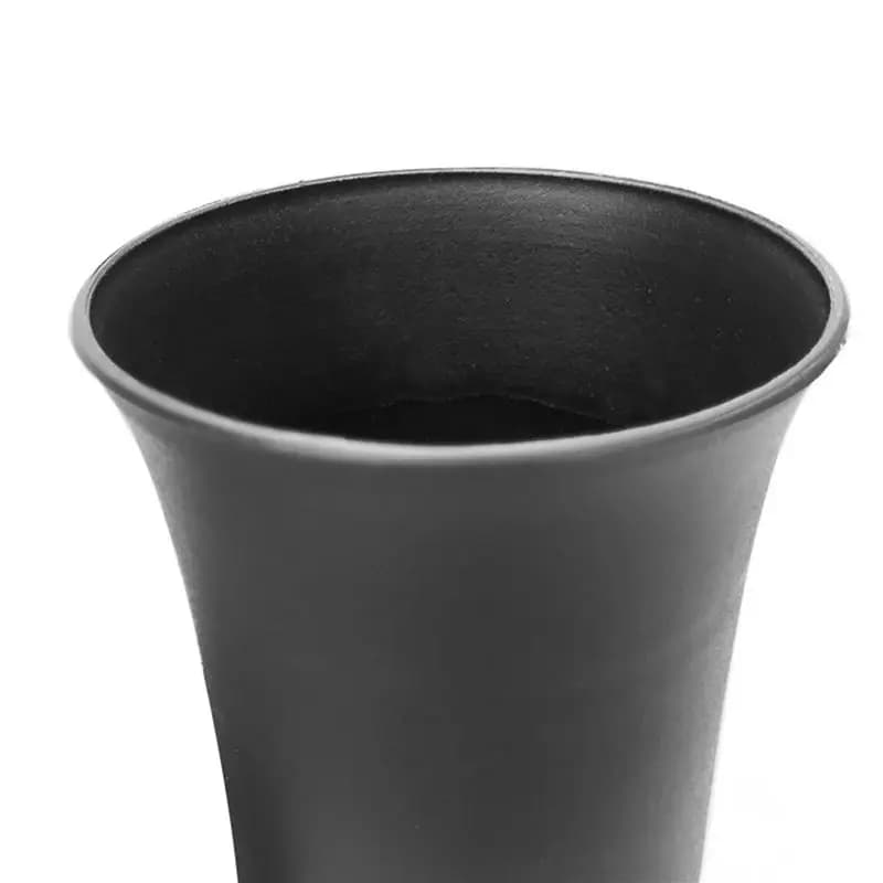 SEWS-40 black round pots for flowers, deep vessels at high waist, perfect for indoor and outdoor plants, seeds, vegetables
