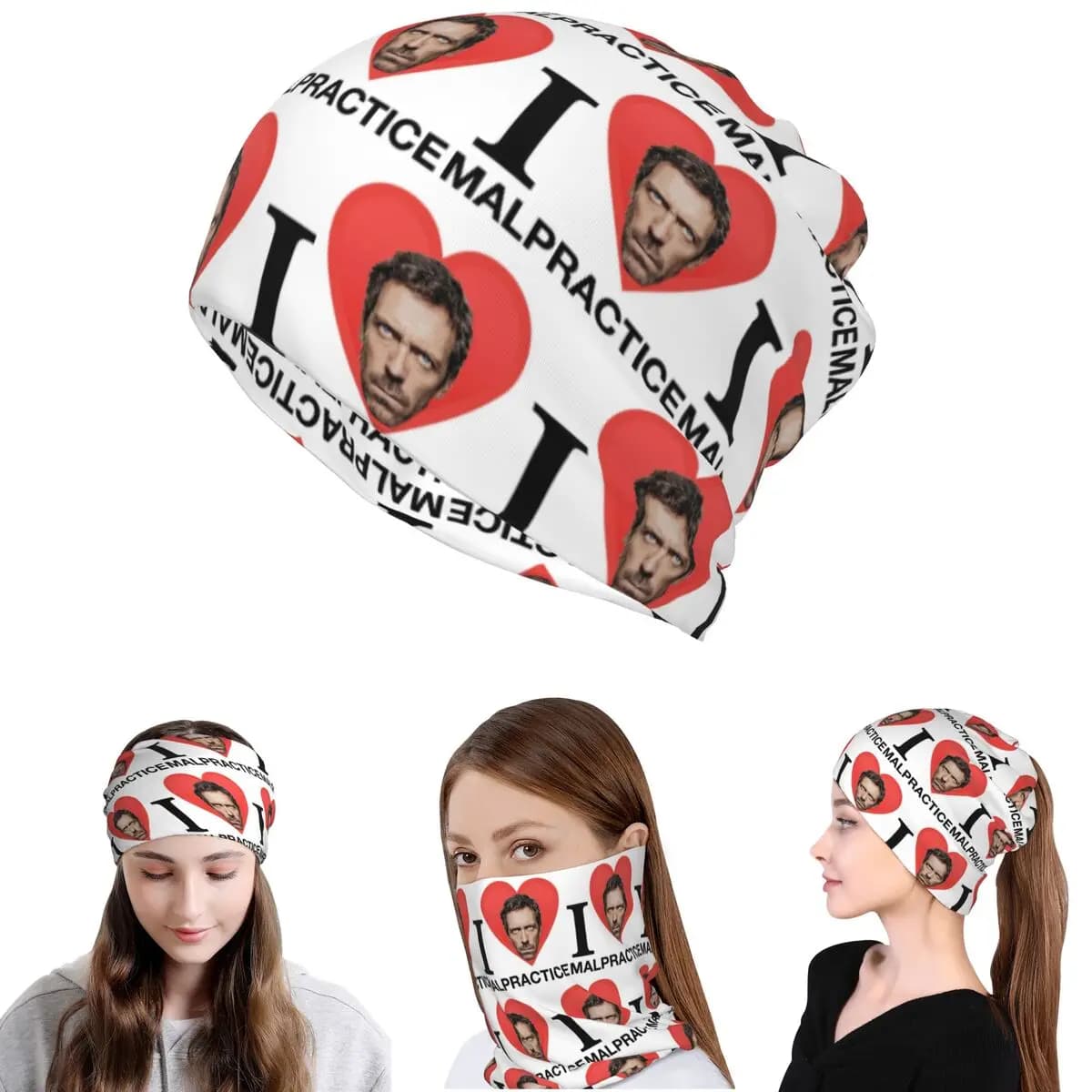 House MD Malpractice Enthusiast Merch Bandana Scaldacollo Sciarpa Fascia Multifunzione Fasce per la Testa Berretti Cappello Uomo Donna Adulto Invernale