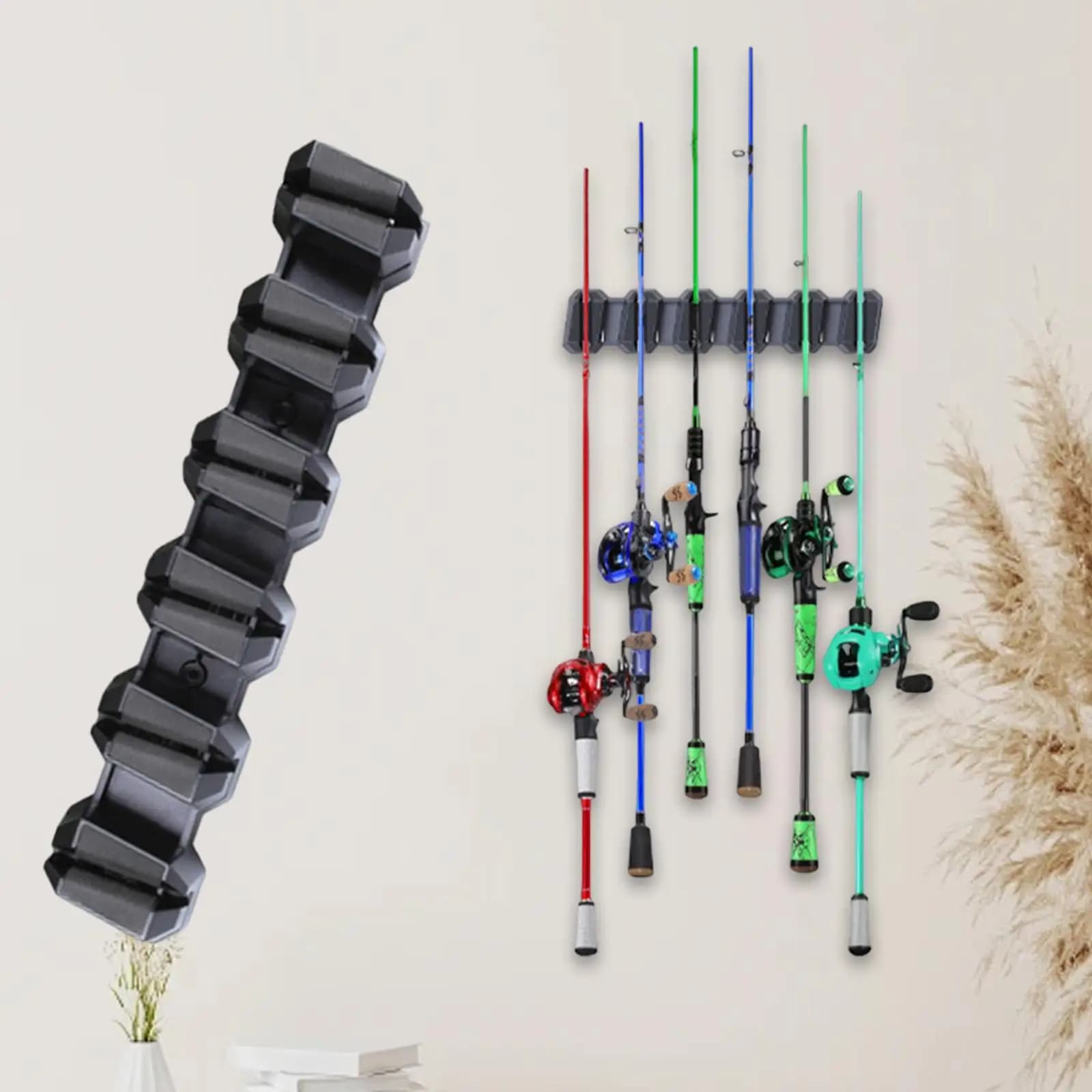 Lightweight Fishing Rod Holder EVA Foam Wall Mount Bracket Organizer Stand for Boat Garage Freshwater Fishing