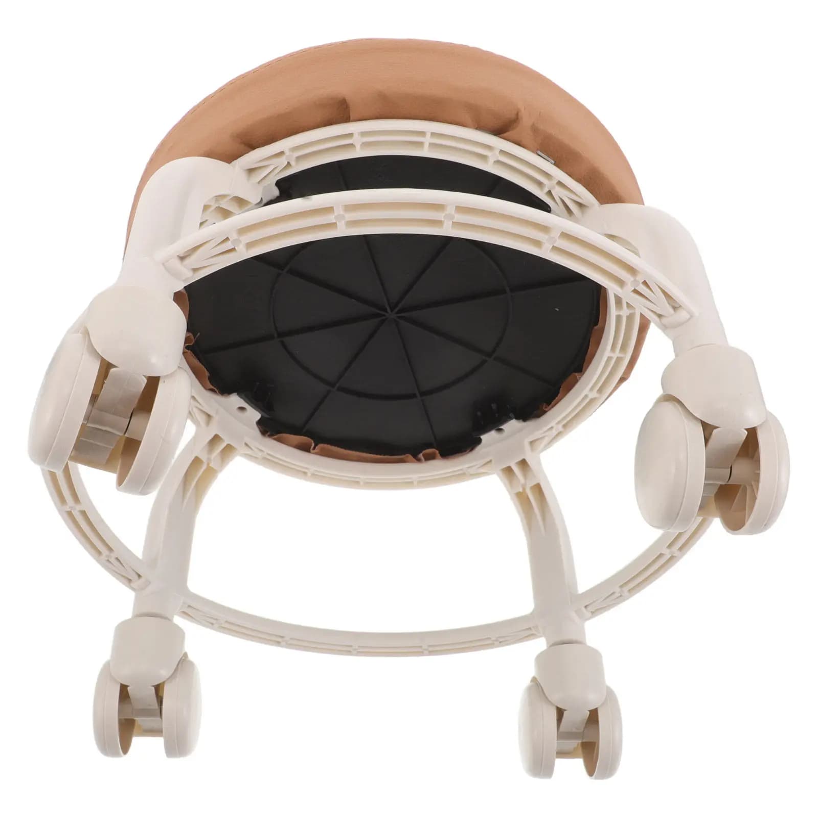 Sgabello Basso Girevole a 360 Gradi ° Poggiapiedi Girevole in PU per Salone, Spa, Manicure, Pedicure, Casa, Ufficio, Garage, Negozio, Fitness