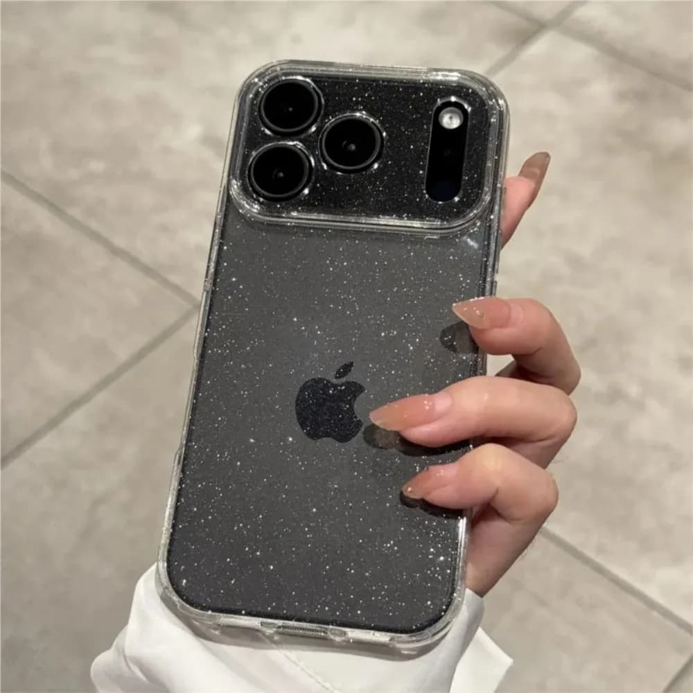 Custodia per telefono trasparente in silicone con glitter bling moda per iPhone 17 16 15 14 13 Pro Max Plus 17Pro 17Air Cover morbida trasparente in TPU
