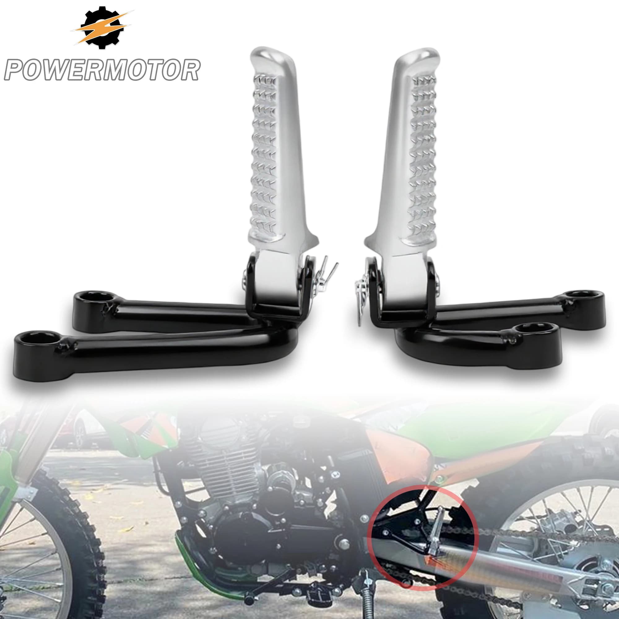 Pedane Passeggero Posteriori in Alluminio Modificate per Moto Enduro CQR150 CQR250