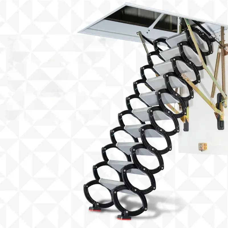 Aggiorna l'escaliera retrattile per soffitta nascosta Villa composita per ascensore elettrico domestico per interni Scala di estensione pieghevole completamente automatica