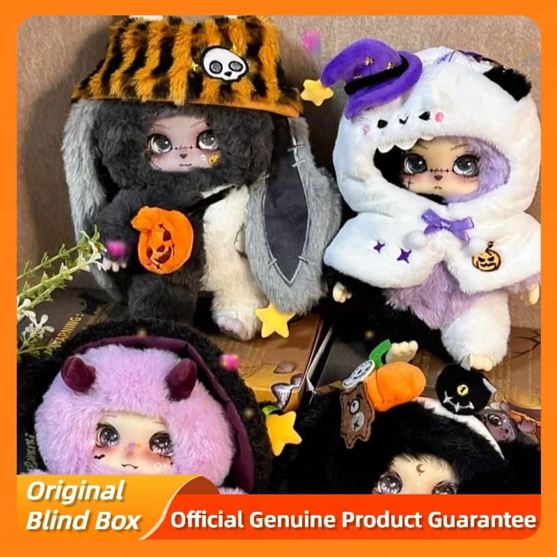 Genuino Lokiki Trick Or Treat Series Blind Box Giocattoli alla moda Simpatici pendenti in peluche in vinile Figure Doll Mystery Box Toys Regalo di Halloween