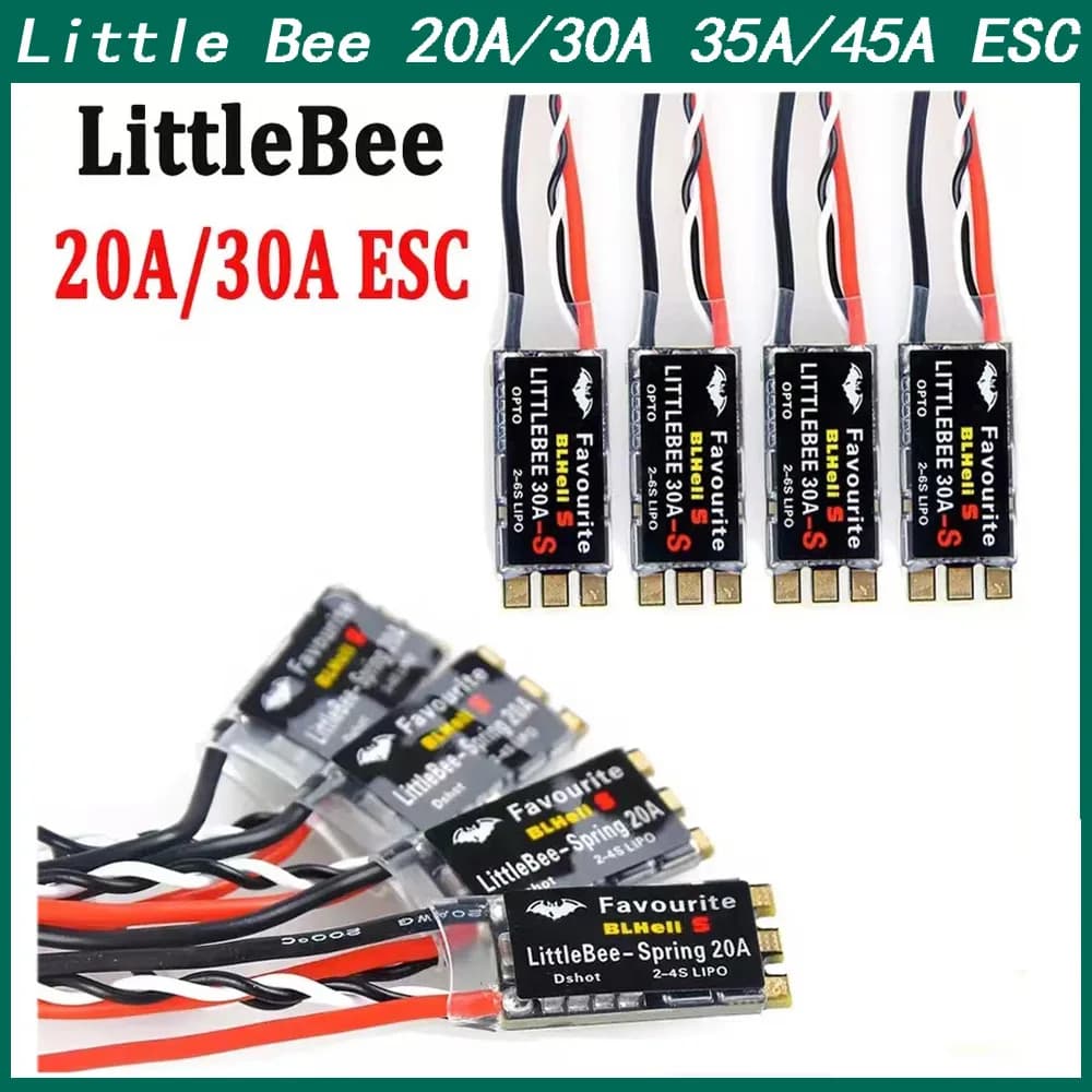 4 pezzi LITTLEBEE BLHeli-s FVT Little ape MOLLA 20A / 30A Brushless ESC 2-6S Supporta DSHOT Oneshot42 OneShot125 Multicopter