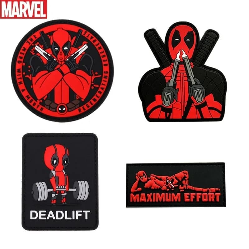 Merchandise Anime: Patch in Gomma Morbida di Deadpool, Adesivo Creativo per Vestiti, Scarpe, Cappelli e Zaini, Patch Personalizzata con Velcro