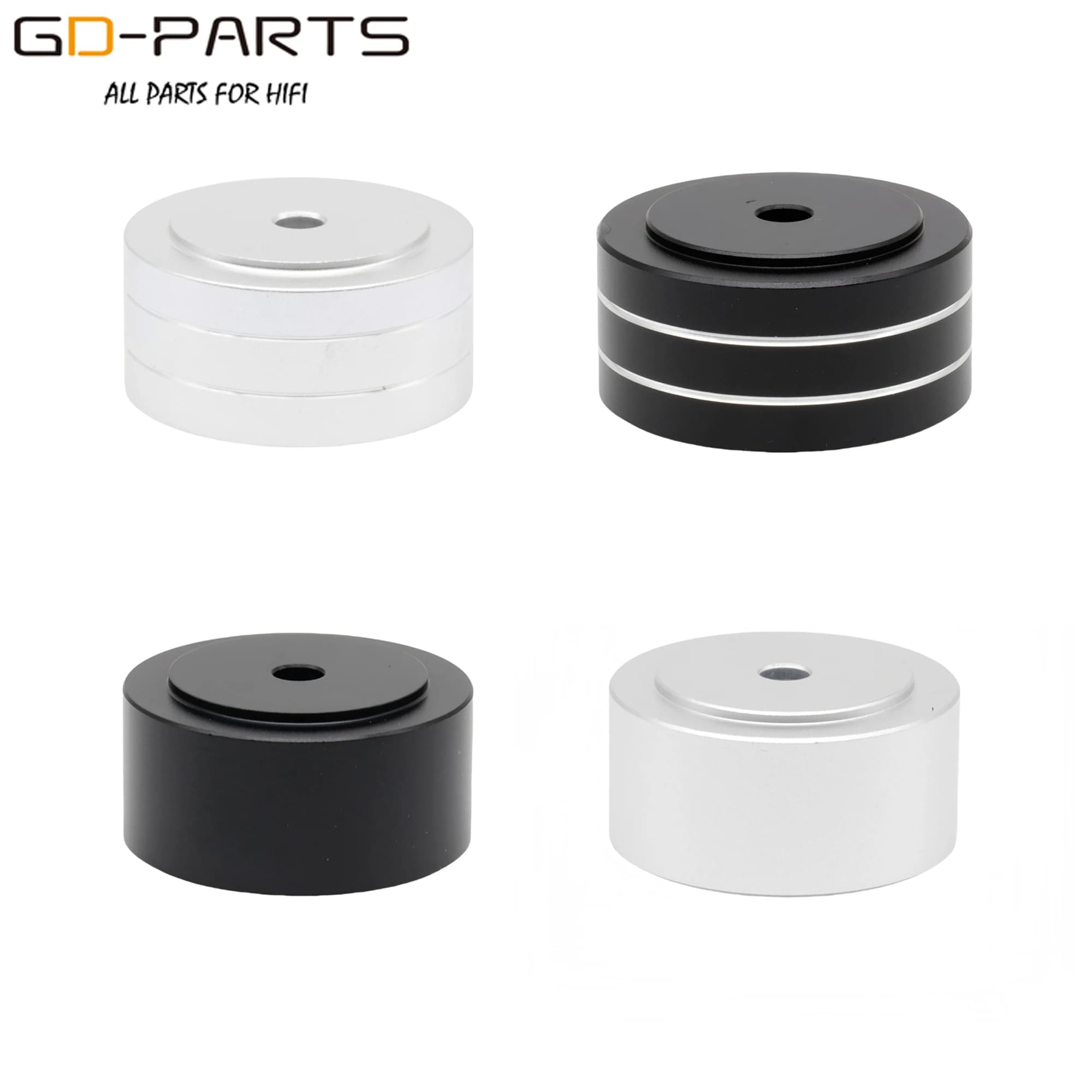 30mm*15mm solid aluminium insulating feet for loudspeakers and amps, shock absorbers for Hi-Fi audio monitors and computer chassis, 4 pieces