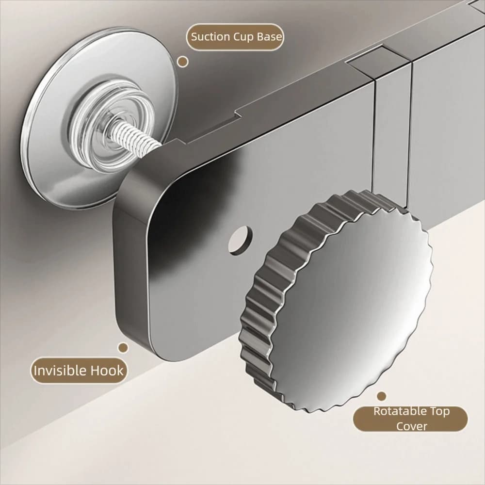 Gancio per porta a ventosa salvaspazio Gancio pieghevole Facile installazione Appendiabiti pieghevole Riutilizzabile Forte aspirazione sottovuoto