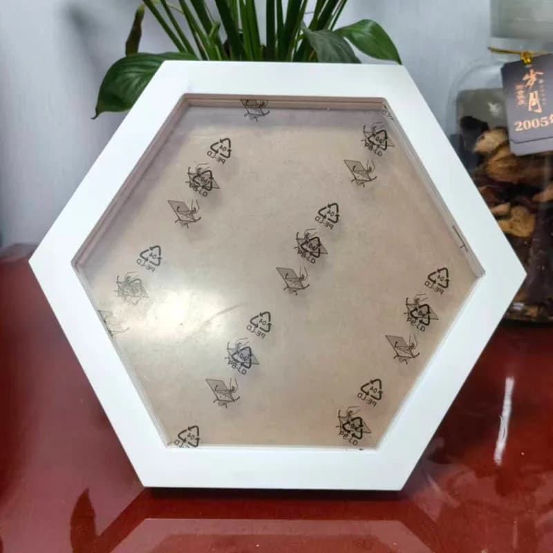 Minimalist Hexagonal Picture Frame Hexagonal Photo Frame Polygonal Cultural Photo Wall Decoration Hollow 1cm Photo Frame