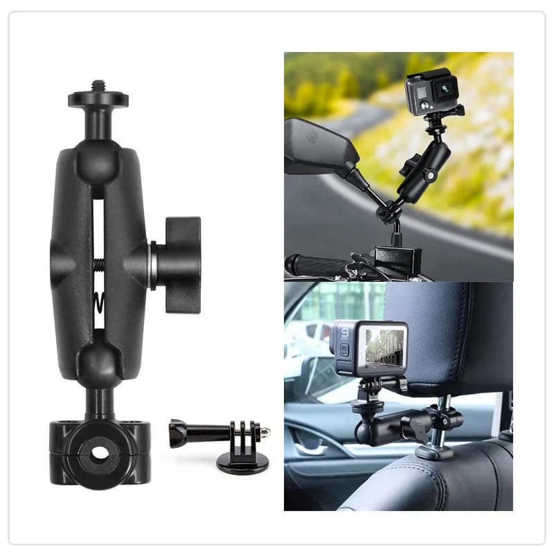 Support for motorcycle rearview mirror, headrest, camera accessories for DJI OSMO Pocket 3 Action Nano Insta360 Go Pro