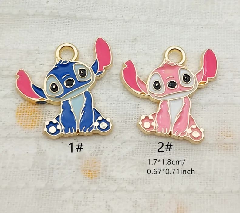 10pcs Cartoon Pendant Earring Accessories DIY Keychain Bracelet Jewelry Accessories Lovely Enamel Charms