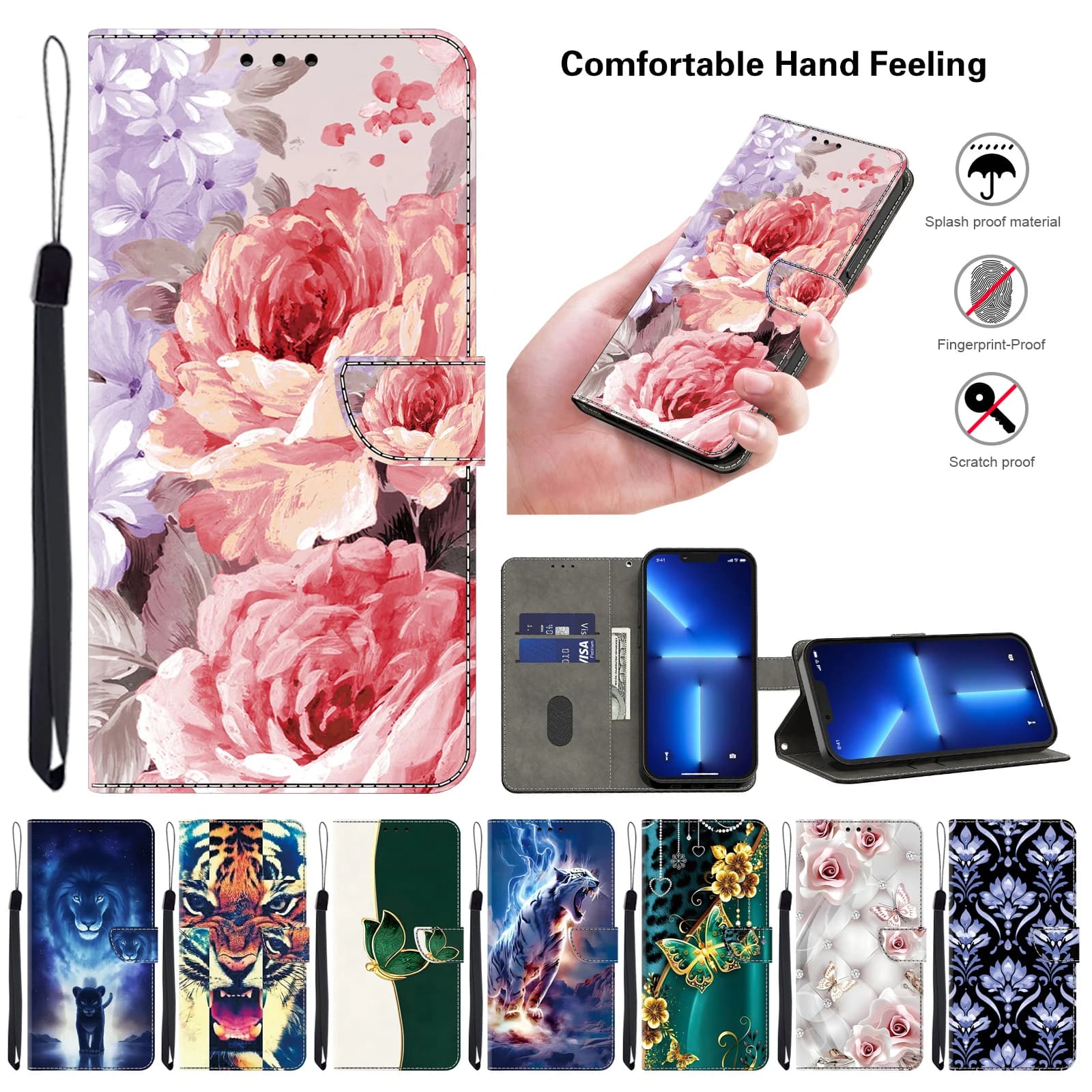 Portafoglio Flip Custodia in pelle per Samsung Galaxy A03s A04s A05s A06 A12 A13 A14 A15 A16 A20e A10e A21s A22 A23A24 A25 A26 4G/5G Custodia