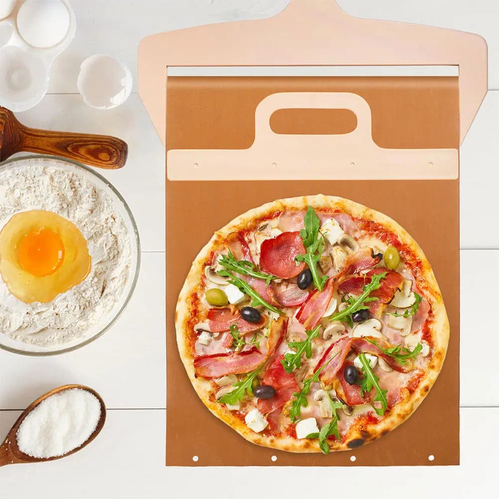 2Pcs High-Temperature Pizza Peel Cloth Sliding Design Reusable Non-Stick Transfer Mat for Pizza Oven Baking Heat-Resistant Liner