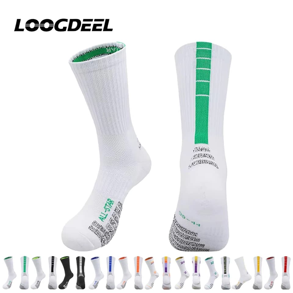 Loogdeel American Crew Elite Sweat-wicking Sock Professional Competition Football Socks Numbered Socks Sports Socks Game-ready