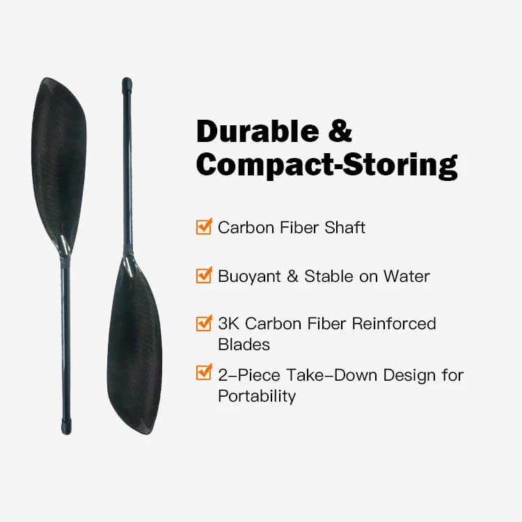 China High Quality Advanced Custom Made Carbon Fiber Kayak Pickleball Paddle Shaft Kayak Paddle 100% Carton
