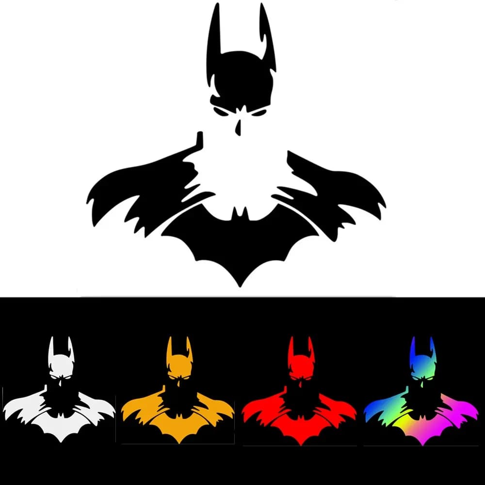 Adesivi per Auto, Decorazioni Riflettenti per Finestrini e Porte, Decalcomanie per Moto, Decorazioni Cartoon Cool di Batman