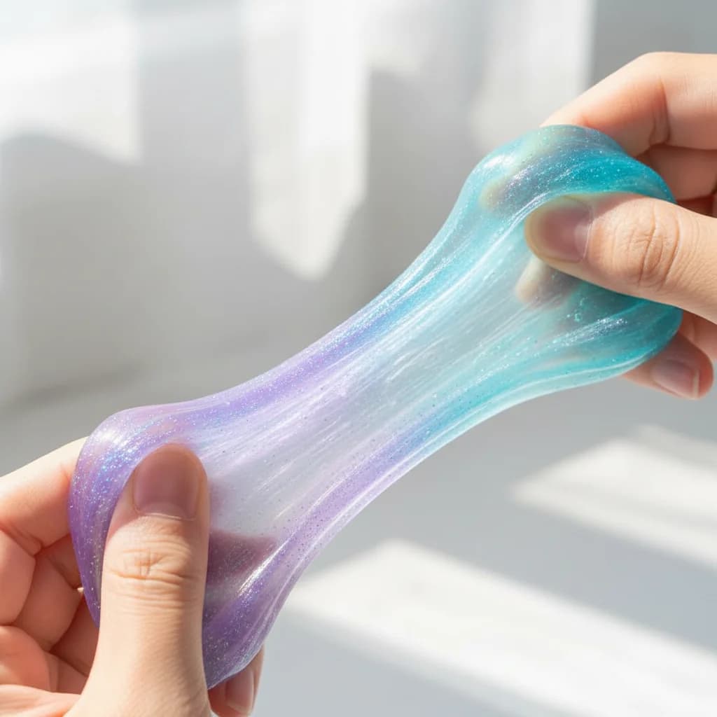 Slime Liquido Trasparente Non Tossico, Cambia Colore, Pasta Modellabile Morbida, Antistress, Giocattolo Fai-da-Te per Bambini