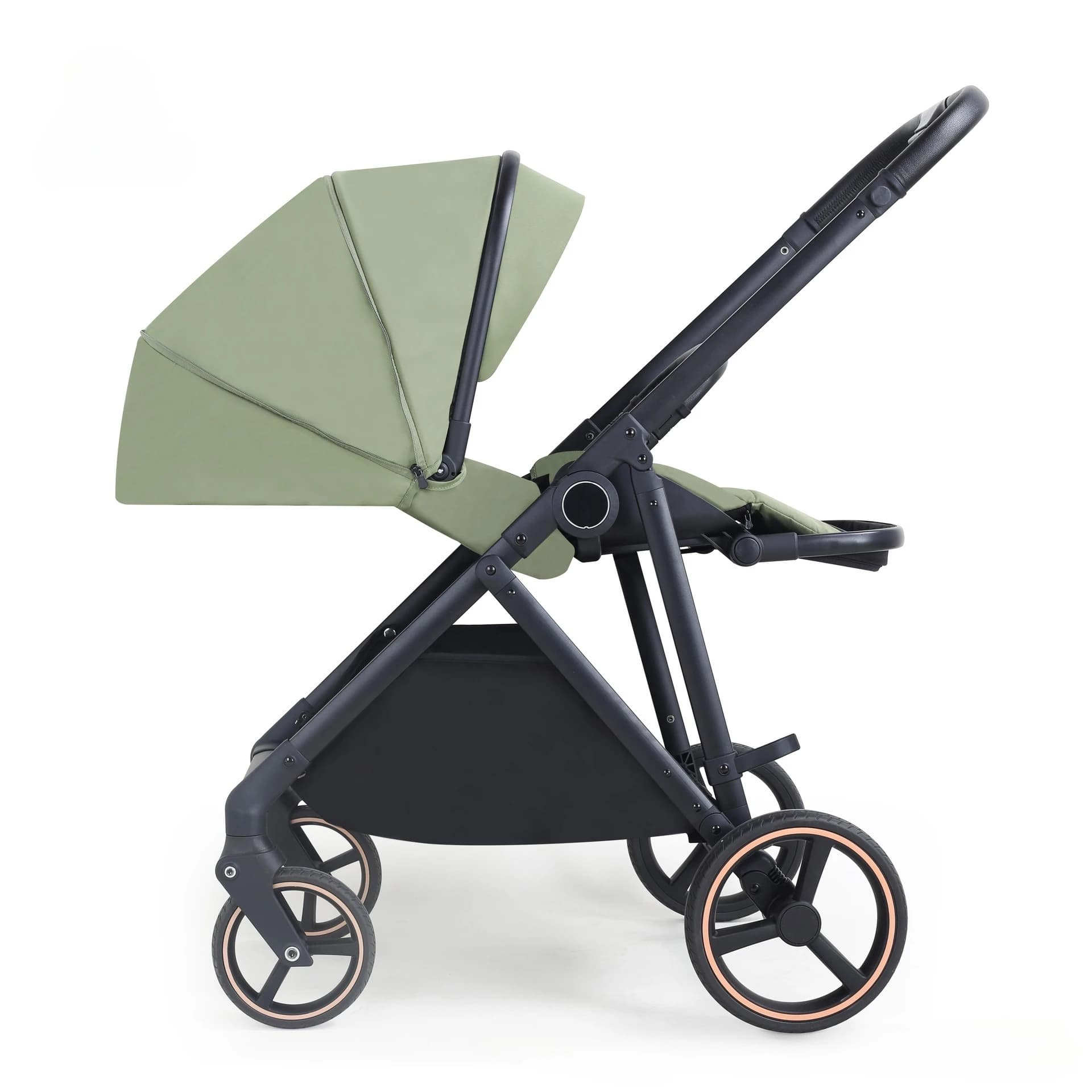 Passeggino leggero 2 in 1 con funzione seduta e sdraiata Passeggino neonato ammortizzante Cestino nanna bidirezionale