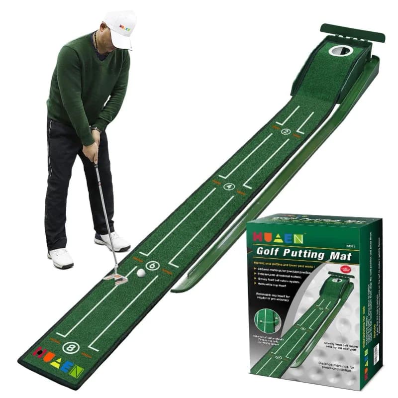 Mini tappetino da golf verde Putter portatile per pratica di golf per interni ed esterni PM015