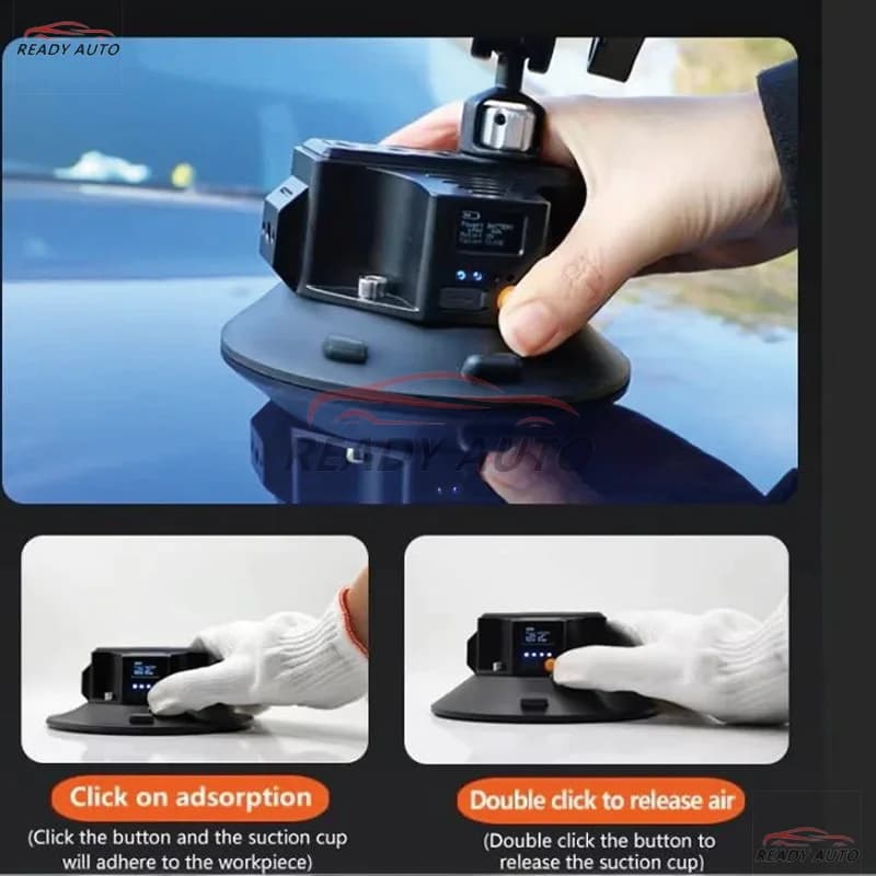 Supporto ovale da 3 pollici per auto con ventosa elettrica, per action camera, supporto a ventosa fisso per interni ed esterni dell'auto.