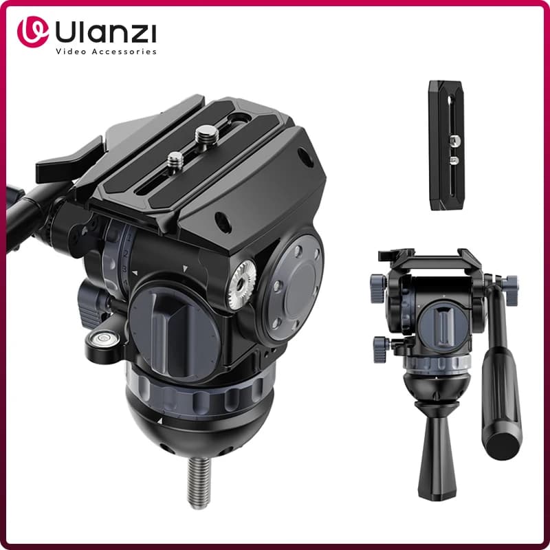 Ulanzi Video veloce Heavy Duty Fluid Video Head equilibrio dinamico testa a sfera idraulica w piastra a sgancio rapido per treppiede carico massimo 10KG