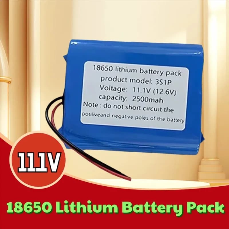 Lithium Battery Pack 18650 3S1P 2500mAh with Integrated Bluetooth Speaker, Flashlight, GPS and Massage Gun