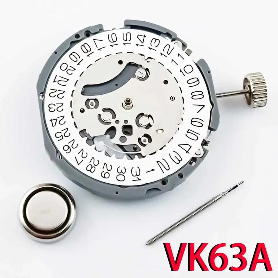 Movimento al quarzo cronografo VK63A autentico giapponese con batteria Meccanismo originale giapponese VK63 VK61A VK67A Mod Sostituisci il movimento