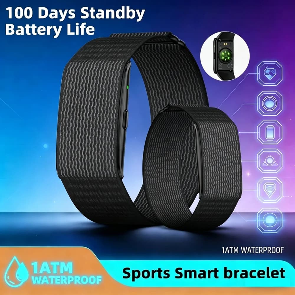 LAXASFIT 2026 Nuovo Smartwatch Senza Schermo per Uomo, con Tracciamento Corsa, Braccialetto Ultra Leggero, Ossigeno nel Sangue, Frequenza Cardiaca, Monitoraggio Salute 24H, Sport