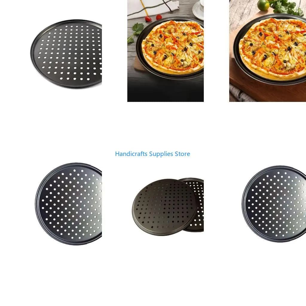 R1WA 9/10/11/12 Inch Baking Pizza Pan with Holes Carbon Steel Nonstick Kitchen Cooking Tools Pancake Oven Accessories