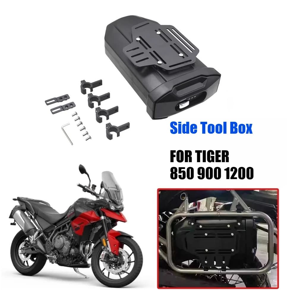 For TIGER 850 900GT PRO TIGER1200 Tiger Sport 600 800 Side Tool Box Waterproof Side Decorative Toolbox First-aid/ Breakdown kit