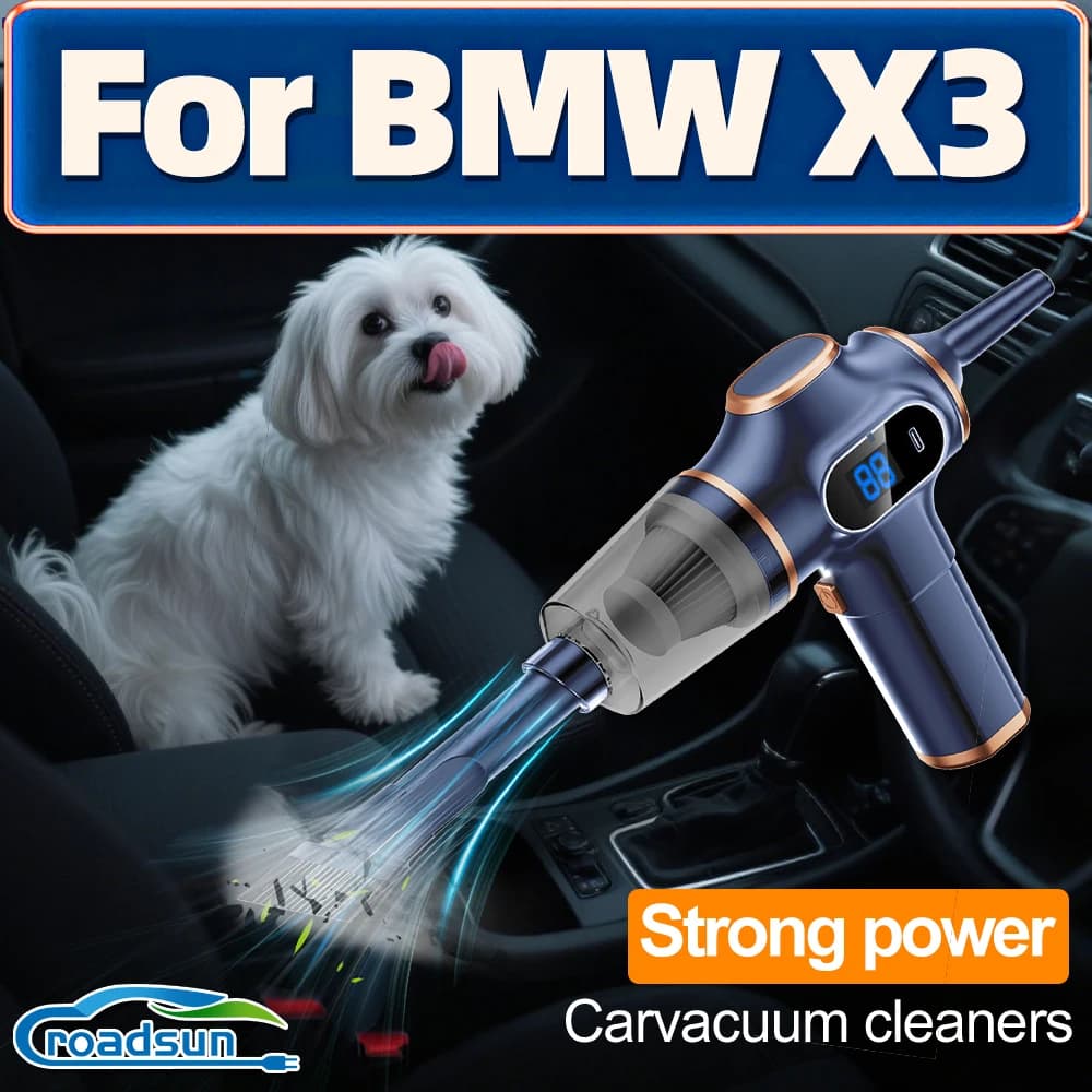 ROADSUN Per BMW X3 4 in 1 Aspirapolvere per auto 98000PA Soffio e Aspirazione Cordless Pulitore Senza Fili Portatile Tenuto In Mano Auto Aspirapolvere